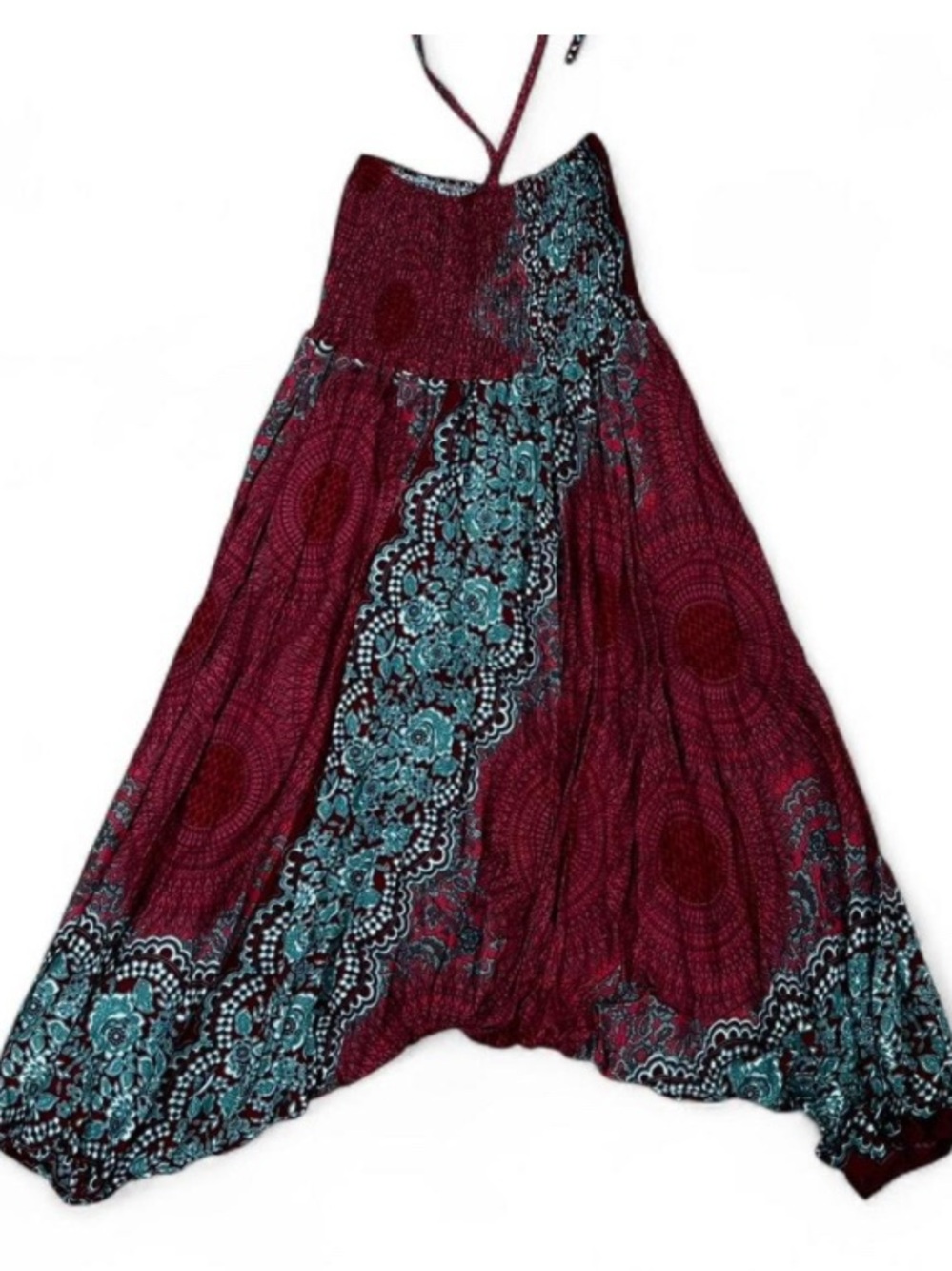 Kathmandu Imports Cotton 2 in 1 Harem pants can be worn as jumper w necktie. OS